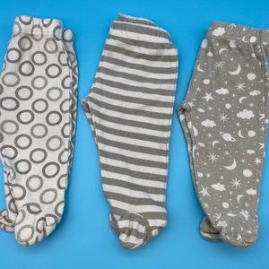 Grey/Neutral Printed Footie Pants for 3M